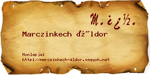 Marczinkech Áldor névjegykártya